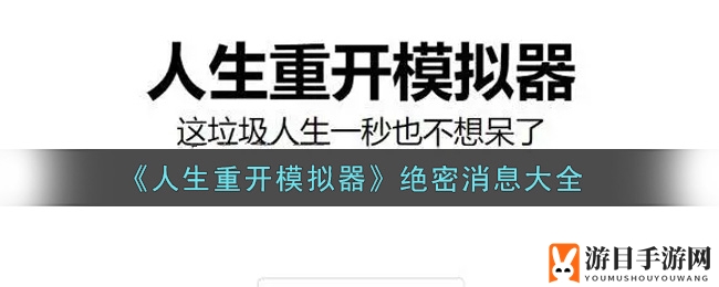 《人生重开模拟器》神秘信息大揭秘