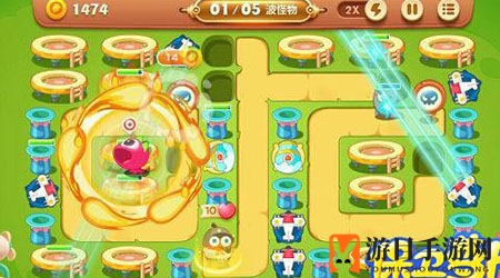 《保卫萝卜3》游乐场第45关通关攻略