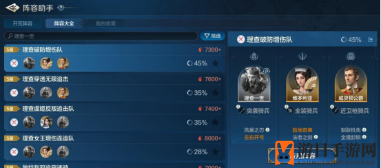 《世界启元》理查一世-英雄详解：追击体系中的顶级输出