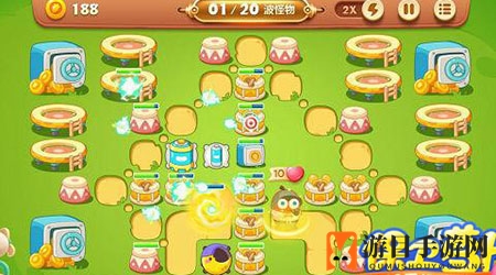 《保卫萝卜3》游乐场第43关通关攻略
